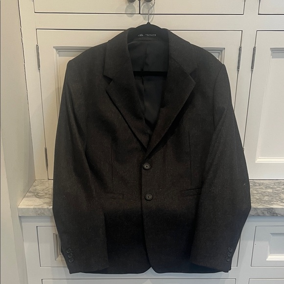 Zara Charcoal Gray Blazer